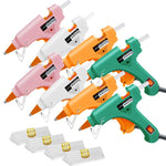 Hot Glue Gun Kit with 40 Glue Sticks and Anti-Scalding Nozzles, 8 Pack Fast Preheating Mini Hot Melt Gun Set for Crafts, DIY Arts, Class Projects, School, Home Repairs - Multicolors