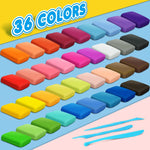 Air Dry Clay 36 Colors, Modeling Clay for Kids, DIY Molding Magic Clay, Gift for Kids Boys Girls
