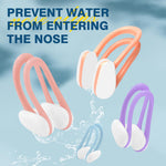 Baypify 4 Pack Nose Clips for Swimming, Waterproof for Kids 4-14