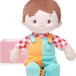 Soft Baby Doll Toys (12''), My First Baby Rag Doll for 1 Year-Old Girl Birthday Gift, Christmas Plush Toys Gift for Toddler Kids Infants -FloraBelle(Pink)