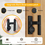 Barn Door Lock,Flip Latch Lock with Combination,90 Degree Sliding/Swinging Door Lock,Cabinet 3-Digit Password Keyless,Gate Latches Bolt for Gate Barn Door Garage Shed Window(Black,90 Degree)