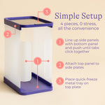Lansinoh Breastmilk Storage Container with Quick-Freeze Tray, Stores up to 10 Breast Milk Bags, Made Without BPA/BPS, Freeze Bags Vertically and Horizontally, Includes 5 Milk Bags