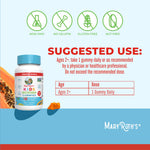 MaryRuth Organics Kids Vitamins | Multi | Sugar Free | 2 Month Supply | Kids Multivitamin Gummies for Ages 2+ | Multivitamin for Kids | Vitamins for Kids | Vegan | Only 1 Gummy a Day | 60 Count |