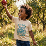 Toddler Baby Boy T-Shirt Summer Tee Letter Graphic Print Short Sleeve Crew Neck Tops Kids Cute Clothes (Raccoon Cousin Apricot, 12-18 Months)