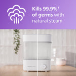 Philips Avent Baby Bottle Sterilizer and Dryer Premium, Removes 99,9% of Bacteria, Chemicals Free, Capacity 6 Bottles/Teats/Accessories, Modular Space Saving Design, Model SCF293