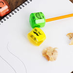 Mr. Pen- Pencil Sharpeners Manual, 6 Pack, Dual Hole, Smiley Handheld Pencil Sharpener, Compatible with Standard and Jumbo Pencils, Snap-on Lid, Stainless Steel Blade, Back to School Supplies