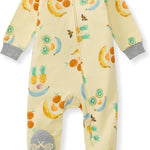 Burt's Bees Baby Baby Girls Pajamas, Zip Front Non-Slip Footed Sleeper Pjs, 100% Organic Cotton