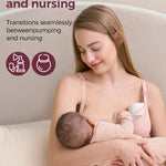 Momcozy Mesh Support Pumping Bra Hands Free Suitable for 36C-44G, Comfortable Plus Size Pumping and Nursing Bra in One