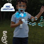BLUEY Dance Mode Bubble Machine and Toy Microphone | Bluey Toy for Baby, Toddlers and Kids | Includes Bubble Solution