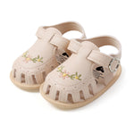 Timatego Infant Baby Boys Girls Summer Sandals Soft Sole Anti-Slip Newborn Toddler First Walkers Crib Athletic Shoes(0-18 Months)(0-6 months infant 17 apricot)