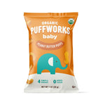 Puffworks Baby Peanut and Almond Variety Pack, Perfect for Early Peanut Introduction, Plant Protein, USDA Organic, Gluten-Free, Vegan, Non-GMO, Kosher, 0.5 Ounce (Pack of 12)