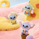 MINISO Disney Stitch Eat Something Before Sleep Collection Vinyl Plush Toy Surprise Box Figure Model Random Design Blind Box Toy Collectible Toy for Home Decor Birthday Gifts (Random One Figure)