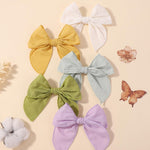 doboi 8PCS Baby Girls Hair Clips Fable Hair Bows Cotton Linen Bows for Girls Hair Accessories for Baby Toddlers Kids
