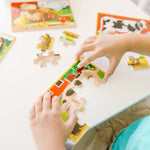 Melissa & Doug Farm 4-in-1 Wooden Jigsaw Puzzles in a Storage Box (48 pcs total), 12