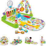 Fisher-Price Baby Musical Toy Set Glow and Grow Kick & Play Piano Gym Pink Playmat with 2 Rattle Maracas for Newborns Ages 0+ Months