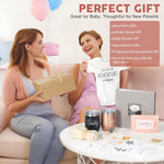 New Mom Gifts,Gender Reveal Gift,Pregnancy Gift for Expecting Mom,Pregnancy Announcement Baby Shower Gifts Basket with Baby Photo Albums,Tumbler for New Parents, First Time Mom,Gender Reveal
