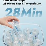 Papablic Baby Bottle Sterilizer and Dryer Pro, Esterilizador De Biberones, Electric Steam Sterilizer for Baby Bottles, Pacifiers, and Pump Parts, Large Capacity 10 Bottles