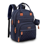 BabbleRoo Diaper Bag Backpack - Baby Essentials Travel Tote - Multi Function Water Resistant Diaper Bag, Travel Essentials Baby Bag with Changing Pad, Stroller Straps & Pacifier Case - Unisex, Black