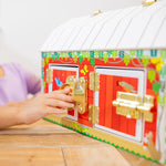 Melissa & Doug Latches Barn Toy Sensory Activity, Doors and Locks Toy, Farm Animals, for Kids Ages 3+