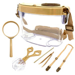 JTCJozz Bug Catcher Kit, Kids Bug Collection Kit, Outdoor Nature Explorer Kit with Tweezers, Magnifying Glass, Science Educational Kit, Bug Observation Container for Boys and Girls (Gold)