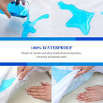 Full Size Mattress Protector Waterproof Mattress Topper Pad Cover Super Noiseless Soft & Breathable Mattress Protector Terry for Pets Kids Adults 54" x 75" Fitted Bed Sheets