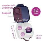 b.box Harry Potter Mini Lunch Box Kids | 4.25 Cup Leak Proof Bento Box for Kids Ages 3+ | 3 Compartment Snack Containers, School Lunch Container, Dishwasher Safe, BPA-Free, PFAS-Free