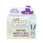Jack N' Jill Baby Gum & Tooth Wipes - Natural & Safe, Contains only Water & Xylitol, Soft Cotton, Free from Fluoride & Sugar, Baby Mouth Wipes - 25 Count, Individually Wrapped