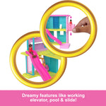Barbie Mini BarbieLand Doll House Sets, Mini Dreamhouse with Surprise 1.5-inch Doll, Furniture & Accessories, Plus Elevator & Pool