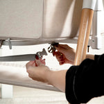 Delta Children Bondi Adjustable Height Bedside Beechwood Bassinet with PureAir Mesh Sheet and FSC-Certified Wood, Tan