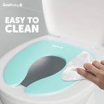 Jool Baby Folding Travel Potty Training Seat for Toddlers, Fits Round & Oval Toilets, Non-Slip Suction Cups, Includes Free Travel Bag (Aqua)