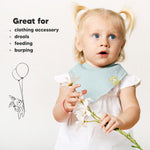 8-Pack Organic Baby Bandana Bibs for Girls - Super Absorbent Triangle Baby Bibs for Drooling and Teething Infant, 100% Cotton Extra Soft for Newborn, Infant 0-36 Months (Muted Pastel)