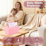 Wipe Warmer, Baby Wipes Dispenser, Large Capacity Baby Wipe Warmer, Wet Wipes Dispenser for Diapers, Wet Wipe Warmer for Home, Car & Travel, USB Rechargeable