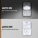 LuxLumin LED Night Lights Plug into Wall with Smart Dusk-to-Dawn Sensor, Automatically Turn on and Off,Night Light for Kids,Bedroom,Bathroom,Stairs,White, 4 Packs