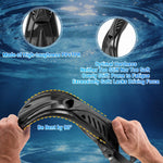 Diving fins Snorkeling Gear for Adults Snorkel fins ，Swim fins Open, Adjustable, Men, Women, Children, Swim Flippers (Blue-White, Kids (JR 1-4 ))