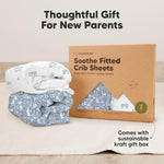 KeaBabies 2-Pack Organic Crib Sheets for Boys, Girls - 52x28 Fitted Crib Mattress Sheet Neutral, Breathable Jersey Cotton Cover for Baby Bed, Toddler Mattress, Soft & Cute Prints (Excavation)