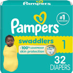Pampers Baby Diapers - Swaddlers - Size 0, 84 Count, Ultra Absorbent Disposable Newborn Diaper