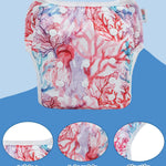 ALVABABY Large Cloth Swim Diaper 3pcs Baby/Toddler/Infant Snap Reusable Adjustable Swimming Diaper Baby Boy and Girl 3ZSWY63A