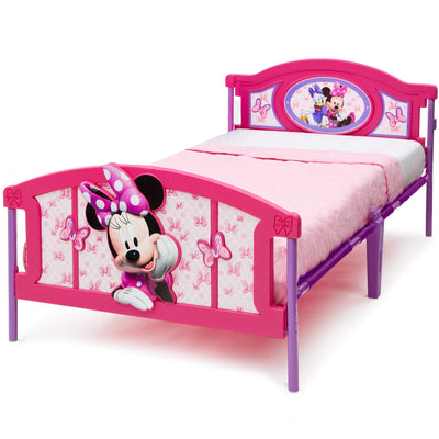Delta Children Plastic 3D-Footboard Twin Bed, Disney Minnie Mouse