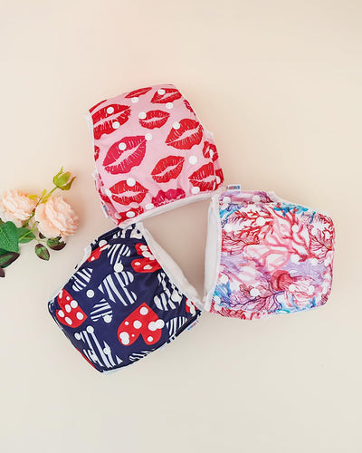 ALVABABY Swim Diapers 3pcs Baby & Toddler Snap One Size Reusable Adjustable Baby Boys' Swim Diapers for Swimming Lessons 3SWY63A