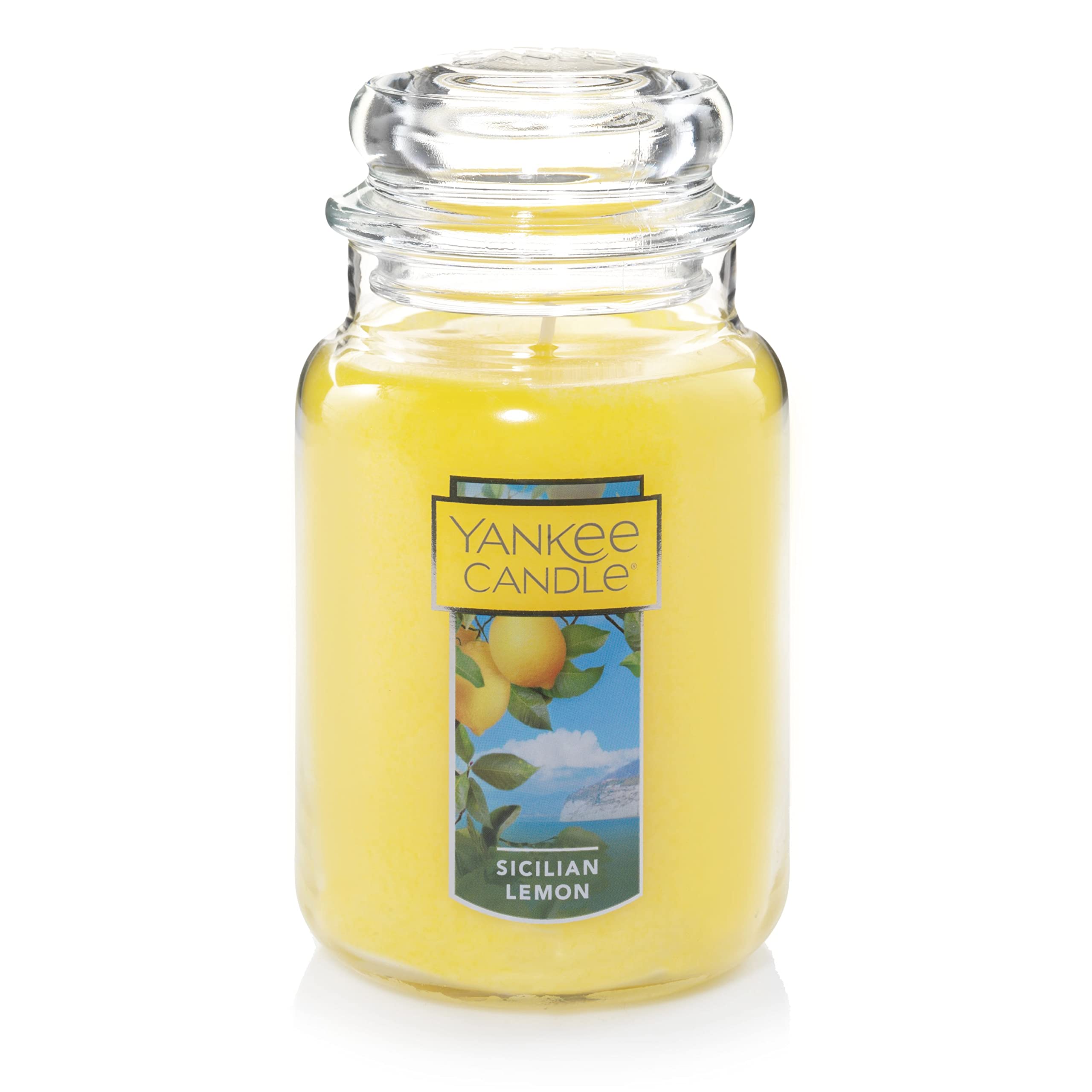 Yankee Candle Sage & Citrus Scented, Classic 22oz Large Jar Single Wick Candle, Over 110 Hours of Burn Time, Ideal for Home Decor and Gifts