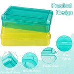Meiikun Pencil Box, Large Capacity Pencil Boxes 2 Compartments, Hard Pencil Case with Snap-tight Lid, Plastic Storage Organizer Box for Girl Boy (Green, 1 Pack)
