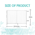 Regalo Safety 29-43" Top of Stairs Baby Gate, Extra Wide Baby Gate, Extra Wide Hardware Mounted Stair Gate with Banister & Wall Mount Kit, Walk-Through Safety Gate with Door for Toddlers & Pets