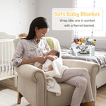 iAOVUEBY Baby Gift Set, Baby Shower Gifts, Black and White High Contrast Baby Toys 0-6 Months for Newborn Essentials Infant Rattle Socks Elephant Toys Blanket Onesies Baby Gift Basket for Girls Boys