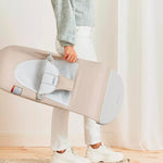 BabyBjörn Bouncer Balance Soft, Beige/Gray, Woven/Jersey | 2-in-1 Adjustable Baby Bouncer Seat and Toddler Chair, Newborn to Toddler (8-29 lbs), 4 Positions, Lightweight & Portable