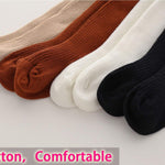 CECORC Baby Tights – Thick Toddlers Girl Leggings– Cable Knit Cotton Stockings, 6-12 months, maroon baby tights,(0-1 years, 4pack (black+white+redbrown+beige))