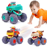 OCATO Car Toys for 1 Year Old Boy Gifts, Pull Back Monster Truck Toy Cars for Toddlers 1-3, 1 2 3 One Year Old Boy Birthday Gift 1st Vehicles Kids Stocking Stuffers Toddler Baby Boys Toys 12-18 Months