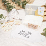 Baby Gift Set, Baby Shower Gifts, Baby Boy Girl Gift Box Set Newborn Baby Blanket, Newborn Lovey Security Blanket, Onesie, Socks, Baby Wool Brush, Expecting Parents to Be, Gender Reveal, Baby Shower