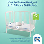 Sealy Baby Cozy Brilliance Breathable Crib Mattress, GREENGUARD GOLD Certified, Made in USA, Firm Dual Firmness, Toddler Bed Fit, Rayon, Waterproof, Non Toxic, Washable Zip Cover, 52” x 28