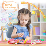 Nicecho Busy Board Montessori Toy for 1 2 3 4 Year Old Toddlers, Educational Activity Developing Sensory Board for Fine Basic Dress Motor Skills, Travel Toys for Plane Car, Gift for Boys Girls