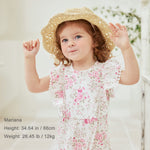 pureborn Baby Girls Straw Sun Hat - Wide Brim Sun Protection Beach Sun Hat with Chin Strap for Infant Girls 12-24 Months Khaki